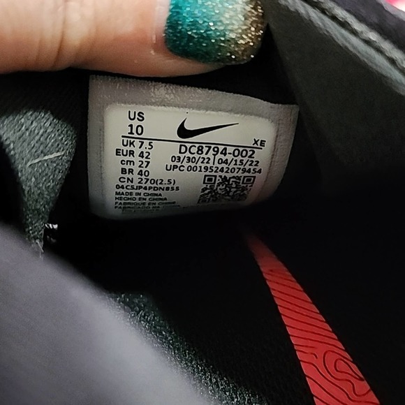 Nike Pegasus Trail 3 GTX Black Flash Crimson Women's size 9.5 10 SKU DC8794‎ 002 - Picture 10 of 10